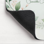 ミニマルフローラマウスパッド | モノグラパーソナライズされたム マウスパッド (コーナー)