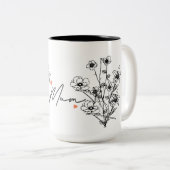 ミニマルフローラママムマグギフト ツートーンマグカップ (正面右)