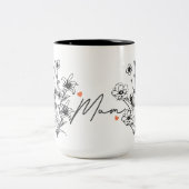 ミニマルフローラママムマグギフト ツートーンマグカップ (中央)