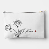 ミニマルフローラママ化粧品バッグギフト アクセサリーポーチ (裏面)