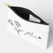 ミニマルフローラママ化粧品バッグギフト アクセサリーポーチ (見開き)