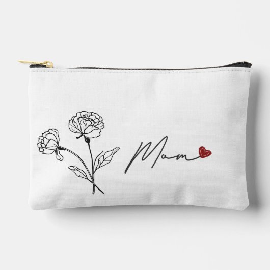 ミニマルフローラママ化粧品バッグギフト アクセサリーポーチ (正面)