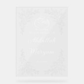 ミニマルフローラムスリム結婚イスラム教会 アクリルサイン (正面)