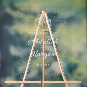 ミニマルフローラムスリム結婚イスラム教会 アクリルサイン (ニュートラル)