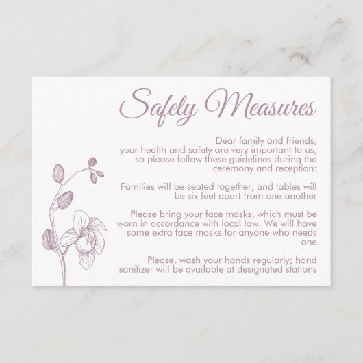 ミニマルフローラモダン安全対策 エンクロージャーカード (正面)