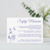 ミニマルフローラモダン蘭パープル安全対策 エンクロージャーカード (スタンド正面)