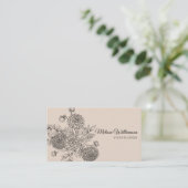 ミニマルフローララインイラストレーション 名刺 (スタンド正面)