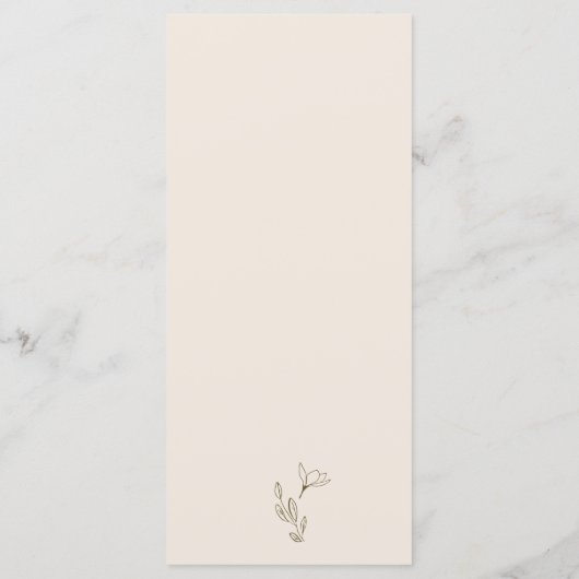 ミニマルフローラリースアースントーンモノグラ結婚ムの メニュー (裏面)