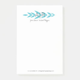 ミニマルフローラリーフイニシャル ポストイット