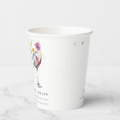 ミニマルフローラワイングラス結婚ズ 紙コップ (左)