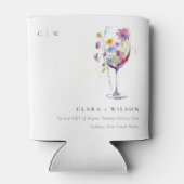 ミニマルフローラワイングラス結婚ズ 缶クーラー (裏面)