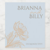 ミニマルフローラワインラベル ワインラベル (シングルラベル)