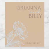 ミニマルフローラワインラベル ワインラベル (シングルラベル)