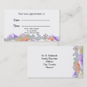 ミニマルフローラ医療アポイントメントカード 予約カード (正面/裏面)