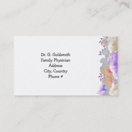 ミニマルフローラ医療アポイントメントカード 予約カード (裏面)