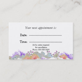 ミニマルフローラ医療アポイントメントカード 予約カード