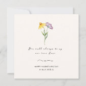 ミニマルフローラ夫の妻バレンタインカード 招待状 (正面)