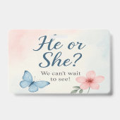 ミニマルフローラ性別公開招待状 バッジ (裏面)