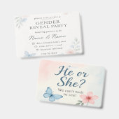 ミニマルフローラ性別公開招待状 バッジ (正面&裏面)