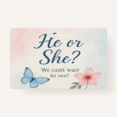 ミニマルフローラ性別公開招待状 バッジ (裏面)