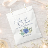 ミニマルフローラ愛と感謝していブライダル フェイバーバッグ (クリップ留めされた状態)