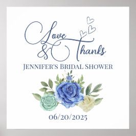 ミニマルフローラ愛と感謝していブライダル ポスター
