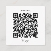 ミニマルフローラ手書き結婚式RSVP エンクロージャーカード (裏面)