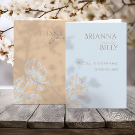 ミニマルフローラ折り畳み結婚式 プログラム