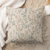 ミニマルフローラ春ワイルドフラワーズ開花 クッション (ブランケット)