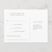 ミニマルフローラ曲リクエストRSVPポストカード インビテーションポストカード (裏面)