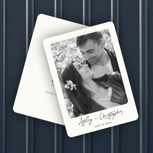 ミニマルフローラ植物乳ホワイトフォト結婚ズ セーブザデート