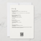 ミニマルフローラ植物性ホワイトオールインワン結婚ズ 招待状 (裏面)