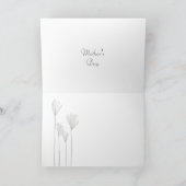 ミニマルフローラ母の日カード – 彼女の開花2 サンキューカード (内部)