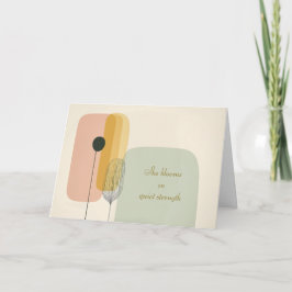 ミニマルフローラ母の日カード – 彼女の開花3 サンキューカード