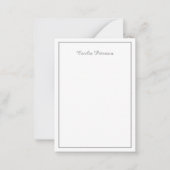 ミニマルフローラ白黒鉛筆スケッチ ノートカード (正面)