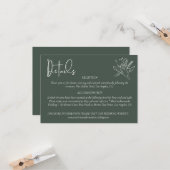 ミニマルフローラ結婚の詳細カード カード (正面/裏面インサイチュ)