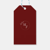 ミニマルフローラ結婚の贈り物ラベル ギフトタグ (裏面)