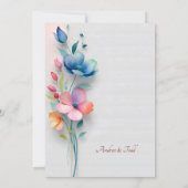 ミニマルフローラ結婚ズ セーブザデート (裏面)