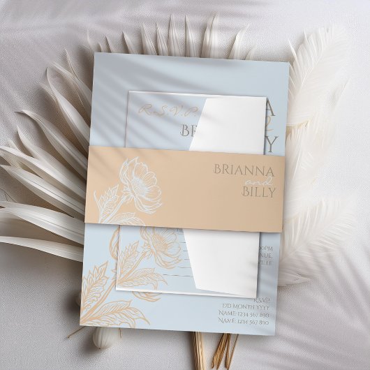 ミニマルフローラ結婚ズ 招待状ベリーバンド