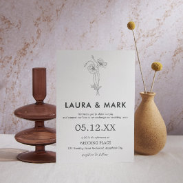 ミニマルフローラ結婚ズ 招待状