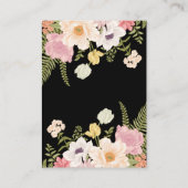 ミニマルフローラ結婚ズ | 白黒エレガント エンクロージャーカード (裏面)