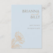 ミニマルフローラ結婚式の日付の保存 セーブザデート (正面)