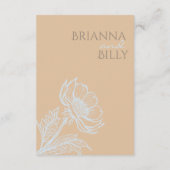 ミニマルフローラ結婚式の日付の保存 セーブザデート (裏面)