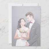 ミニマルフローラ結婚式招待状カード 招待状 (裏面)