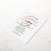 ミニマルフローラ結婚式招待状 | ボエレガントット 箔招待状 (回転した状態)