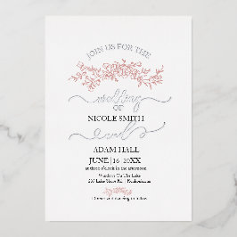 ミニマルフローラ結婚式招待状 | ボエレガントット 箔招待状