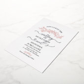 ミニマルフローラ結婚式招待状 | ボエレガントット 箔招待状 (回転した状態)