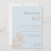 ミニマルフローラ結婚式招待状 招待状 (正面)