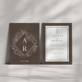 ミニマルフローラ結婚式招待状 招待状