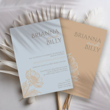 ミニマルフローラ結婚式招待状